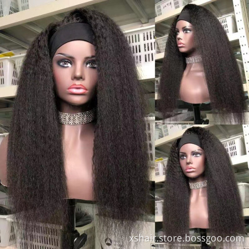 In Stock Peruvian Lace Front Natural Perruque 30Inch Hair Closure Kinky Long U Part Human Mongolian Curly Wig